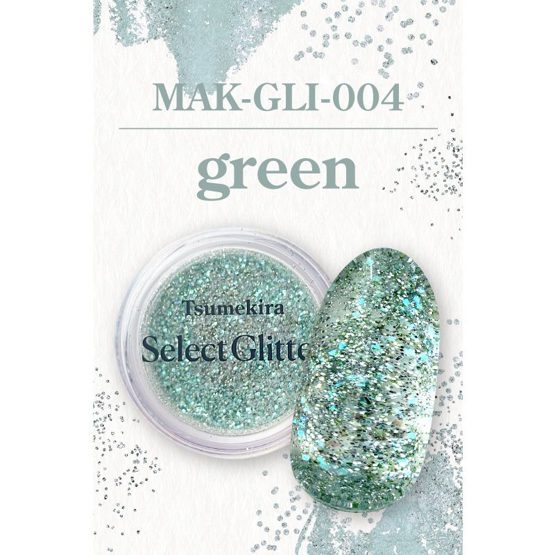 TSUMEKIRA×maki セレクトフラッシュグリッター green【お取り寄せ】【ゆうパケット】