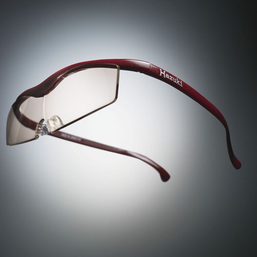 ●ハズキルーペ コンパクト カラーレンズ 1.6倍 赤(ラメ入) [改良版]【お取り寄せ】