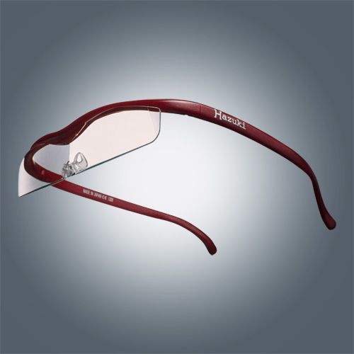 ●ハズキルーペ クール カラーレンズ 1.32倍 赤(ラメ入) [改良版]【お取り寄せ】