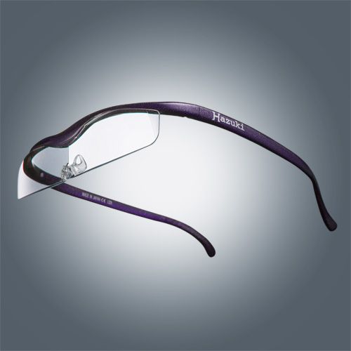●ハズキルーペ クール クリアレンズ 1.6倍 紫(ラメ入) [改良版]【お取り寄せ】