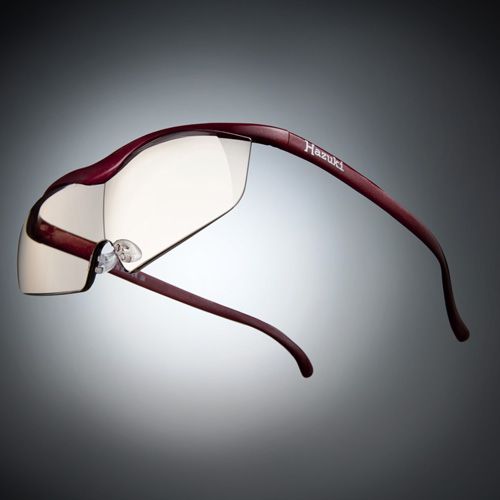 ●ハズキルーペ ラージ カラーレンズ 1.6倍 赤(ラメ入)【お取り寄せ】