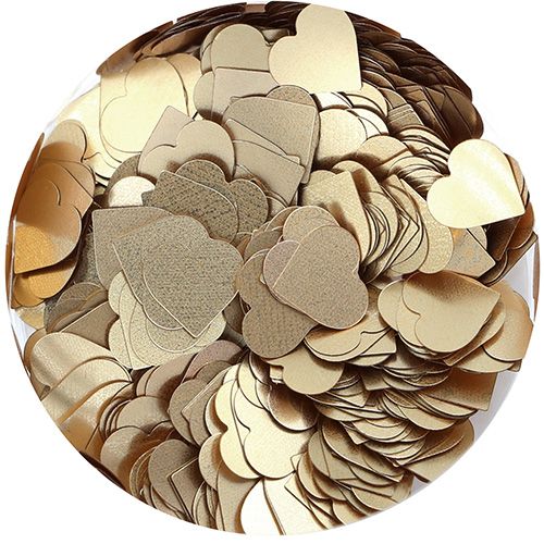 ハートホログラム クラッシー ゴールド 4mm【ゆうパケット】