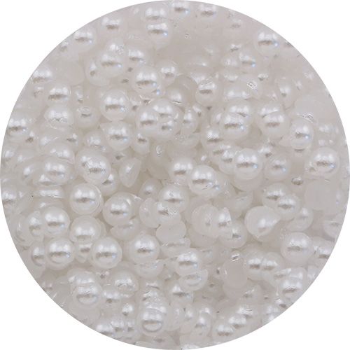半球体パール ホワイト 2mm【ゆうパケット】
