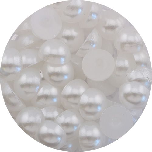 半球体パール ホワイト 5mm【お取り寄せ】【ゆうパケット】
