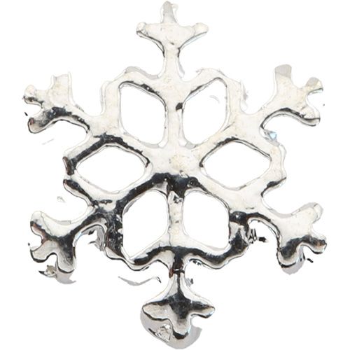 メタルパーツ スノーフレーク シルバー 5個 6×7mm【ゆうパケット】