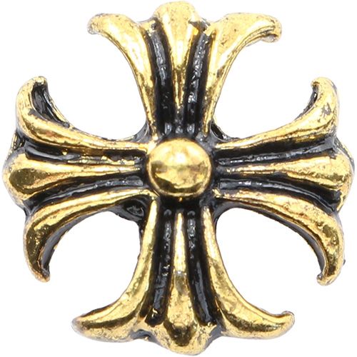 メタルパーツ スクエアクロス ミディアム ゴールド【お取り寄せ】【ゆうパケット】