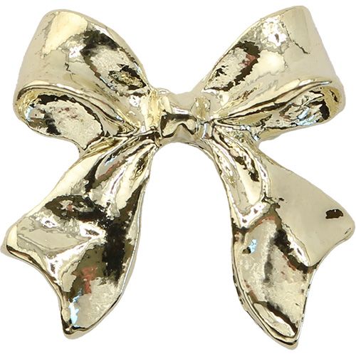 メタルパーツ メタリックリボン ライトゴールド【ゆうパケット】