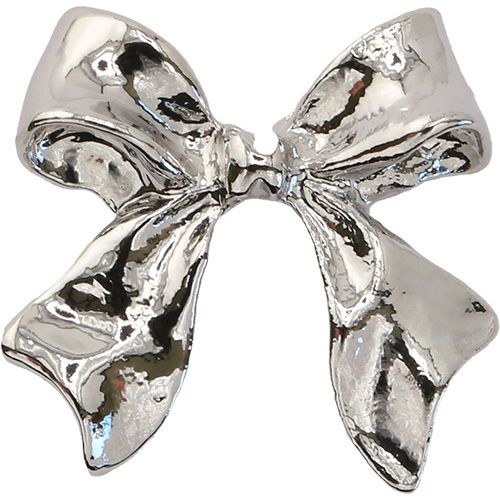 メタルパーツ メタリックリボン シルバー【ゆうパケット】