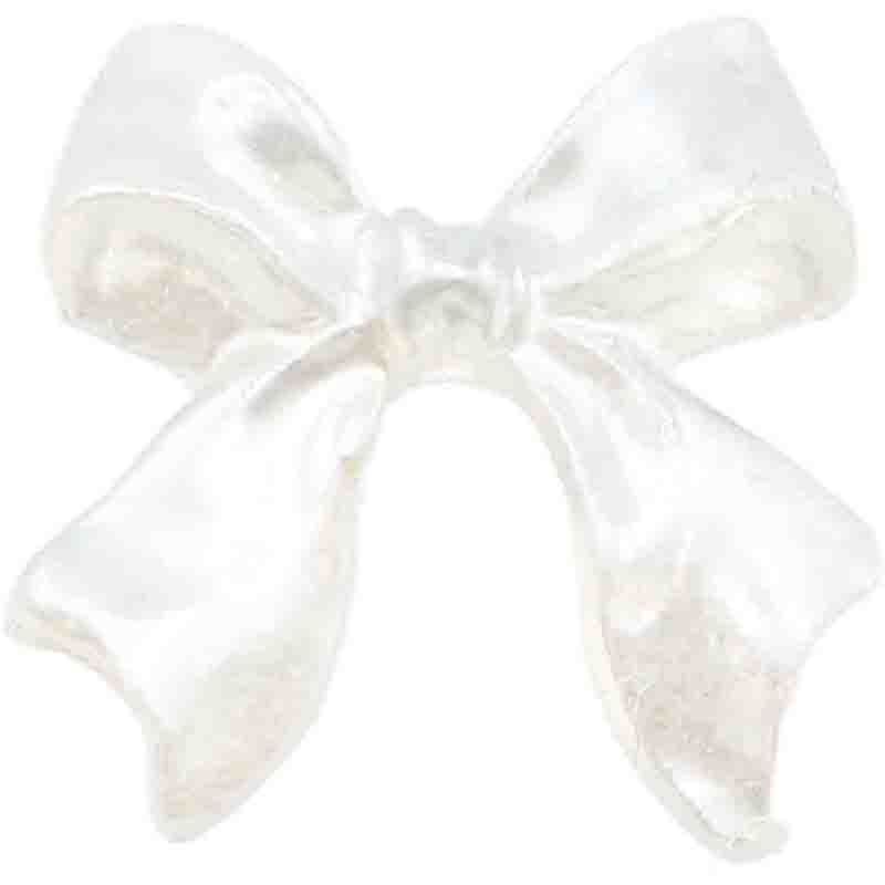 3Dリボン ミディアム パールホワイト【ゆうパケット】