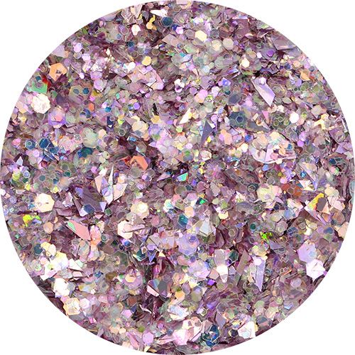 シャインMIXグリッター六角ホログラム入ピンク【ゆうパケット】