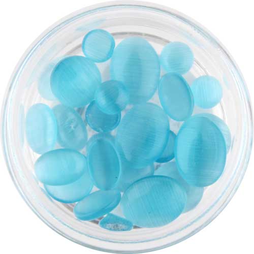 キャットアイ ストーン24粒 ライトブルー【お取り寄せ】【ゆうパケット】