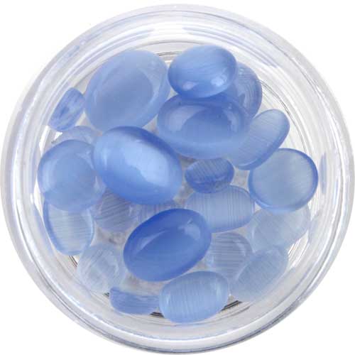 キャットアイ ストーン24粒 ブルー【お取り寄せ】【ゆうパケット】