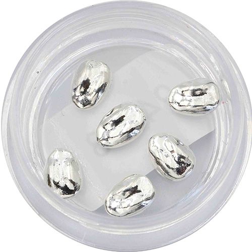 メタルパーツ エリプス シルバー 6個【ゆうパケット】