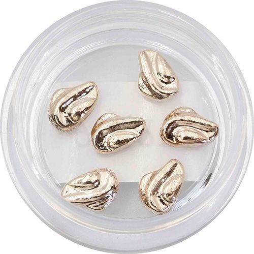 メタルパーツ リップル ピンクゴールド 6個【お取り寄せ】【ゆうパケット】