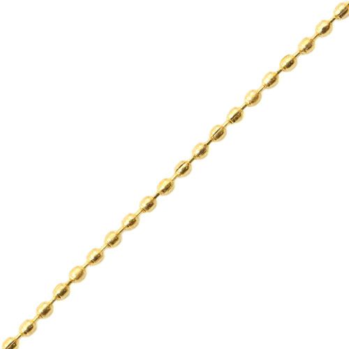 ボールチェーン ゴールド 0.8mm【ゆうパケット】