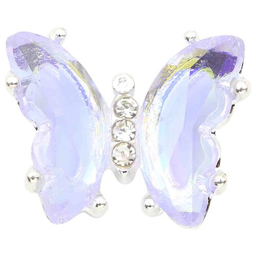 シルバーフレーム クリスタルバタフライ オーロラ ブルー【お取り寄せ】【ゆうパケット】