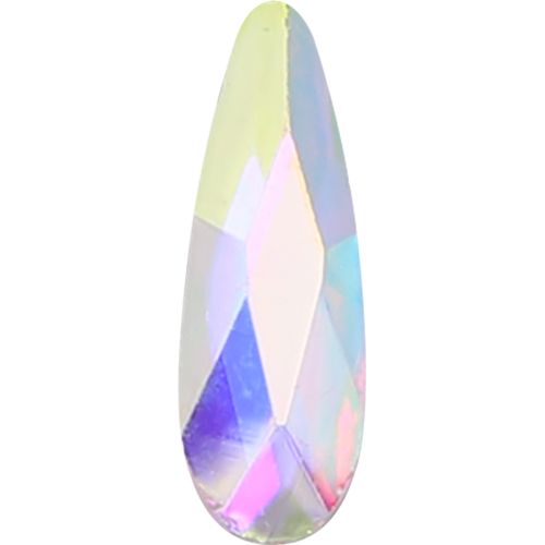 ガラスストーン ロングドロップ オーロラ 8個 2×6(mm)【ゆうパケット】