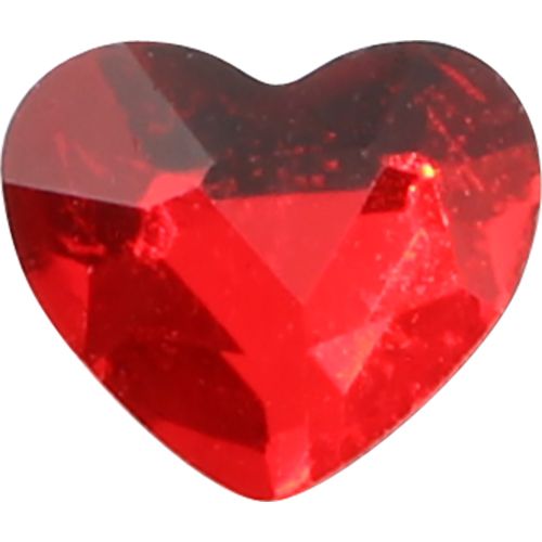 ガラスストーン ハート レッド 5個 3×3.5(mm)【ゆうパケット】