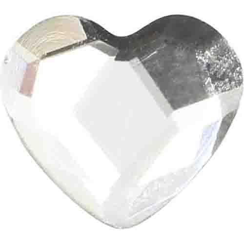 ガラスストーン ハート クリスタルクリアー 5個 5×6(mm)【ゆうパケット】