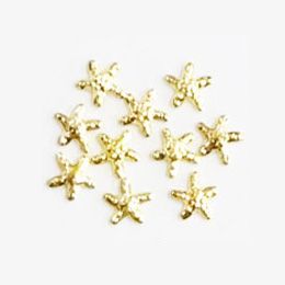 メタルパーツ シースタープレート(ヒトデ)ゴールド3mm【ゆうパケット】