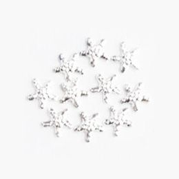 メタルパーツ シースタープレート(ヒトデ)シルバー3mm【ゆうパケット】