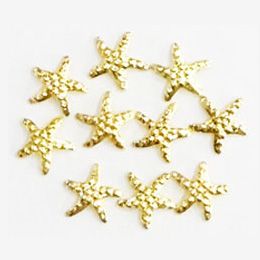 メタルパーツ シースタープレート(ヒトデ)ゴールド5mm【お取り寄せ】【ゆうパケット】