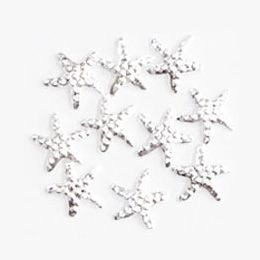 メタルパーツ シースタープレート(ヒトデ)シルバー5mm【ゆうパケット】