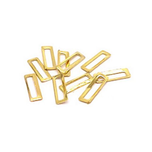 メタルフレーム ミニスリム レクタングルゴールド【ゆうパケット】