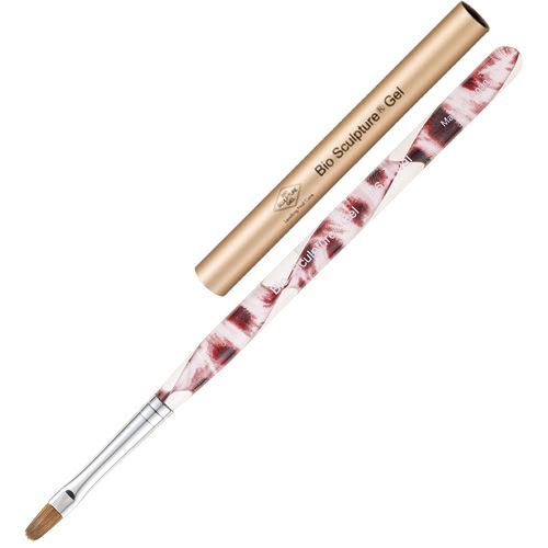 ジェルブラシ ピンクレオパード6号 オーバル(キャップ付)【お取り寄せ】【ゆうパケット】