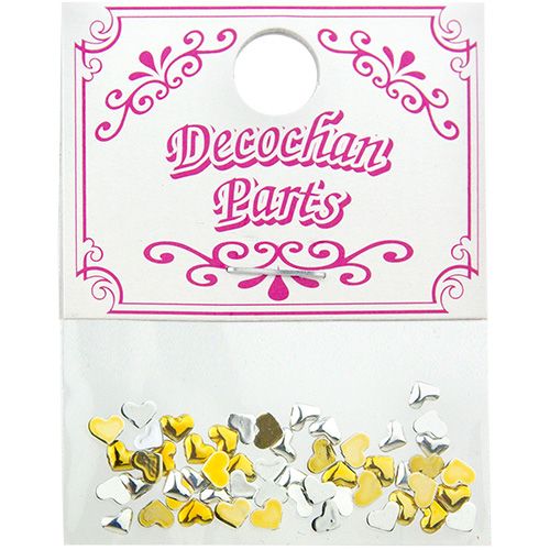 ミニミニスタッズ ハート 3mm シルバーゴールドMIX【ゆうパケット】