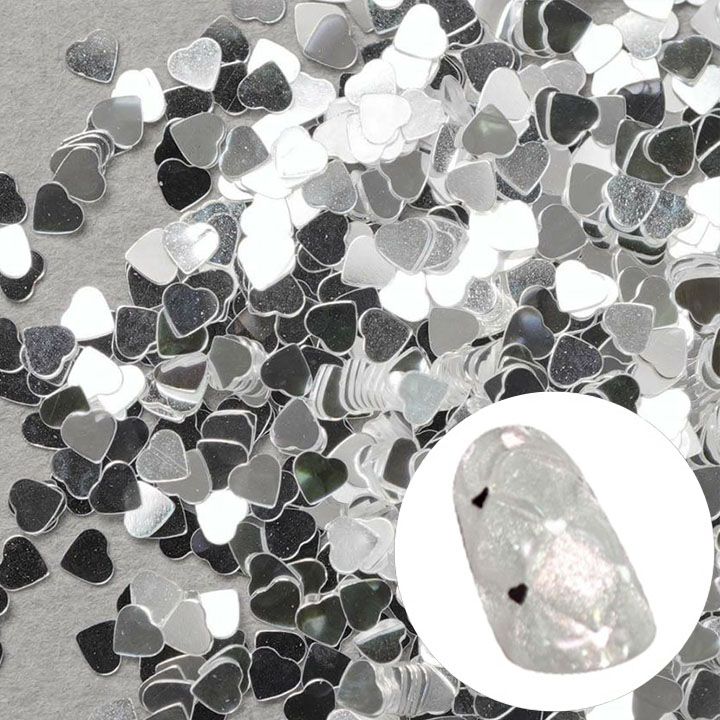 ハピホロ 1mmハートホログラム HG1106 プラチナ【ゆうパケット】