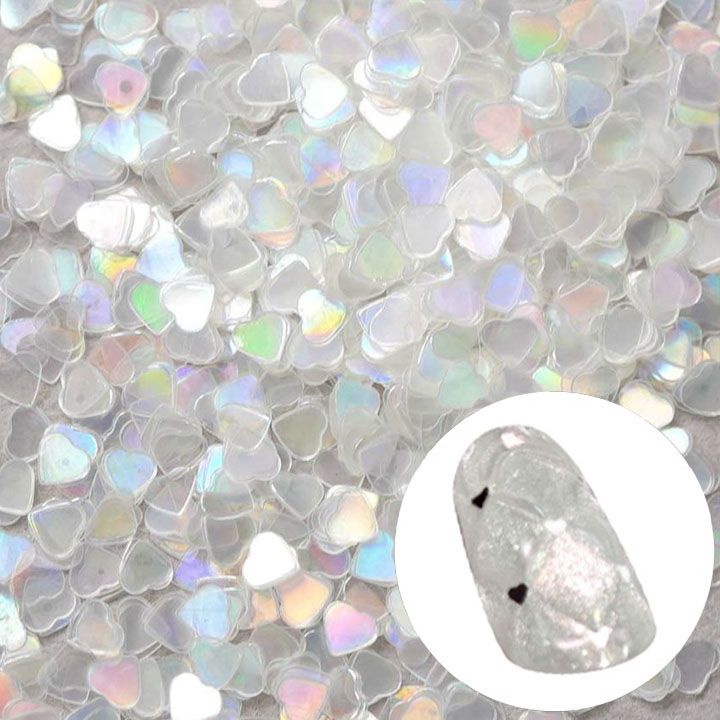 ハピホロ 1mmハートホログラム HG1107 クリアオーロラ【ゆうパケット】