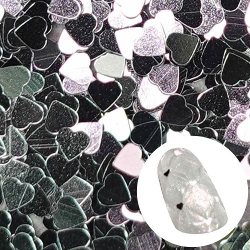 ハピホロ 1mmハートホログラム HG963 シルバー【ゆうパケット】