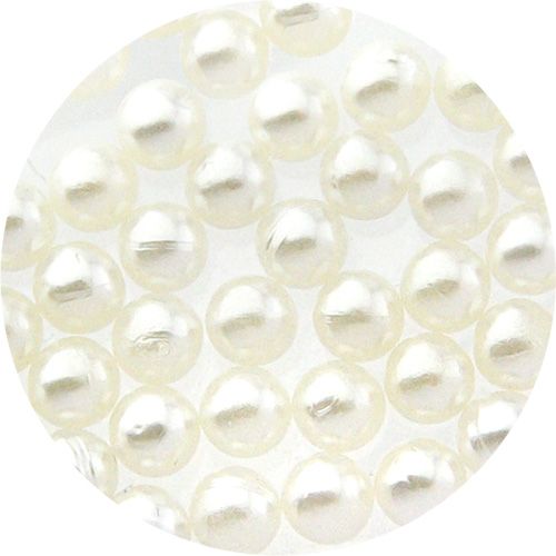 球型パールストーン オフホワイト 3mm(約100粒)【ゆうパケット】