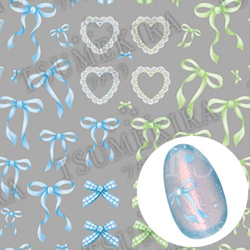 Sweet Ribbon Mix ライトブルー&ライトグリーン(Supervised by OLiLicO ゆりし)【お取り寄せ】【ゆうパケット】