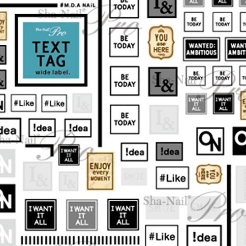 【M.D.A NAIL】TEXT TAG wide label/テキスト タグ ワイド ラベル【ゆうパケット】