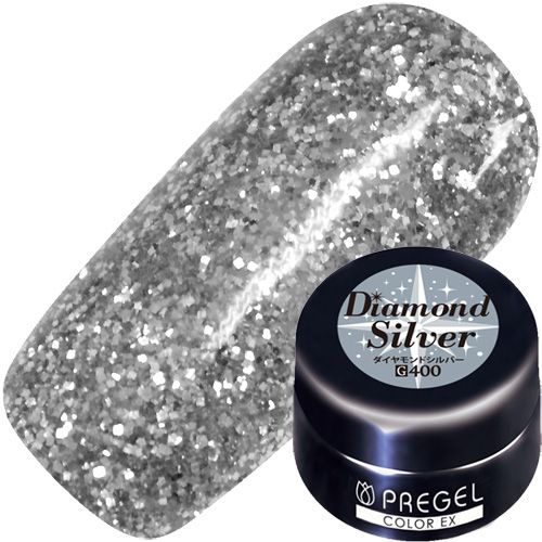 【ダイヤモンドシリーズ】カラージェルEX3g 400 ダイヤモンドシルバー【ゆうパケット】