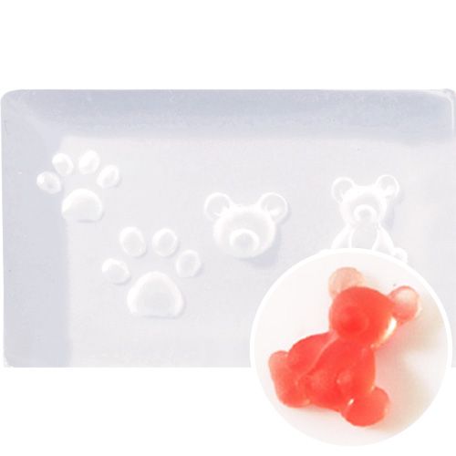 【なかやまちえこコラボ】シリコンモールド001 くま【お取り寄せ】【ゆうパケット】