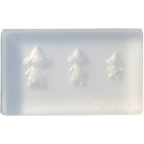 【なかやまちえこコラボ】シリコンモールド011 寝そべり垂れ耳犬【お取り寄せ】【ゆうパケット】