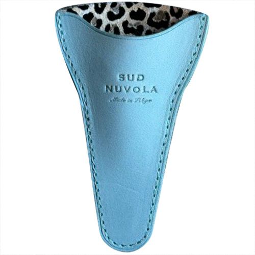 本革ニッパーケース SEI(フォギーブルー×レオパード)【ゆうパケット】