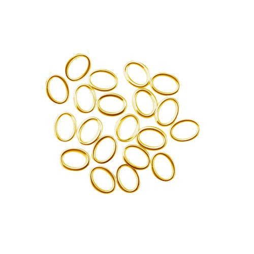 【Hanakoプロデュース】Kyashaオーバル ゴールド 4mm 20個【ゆうパケット】