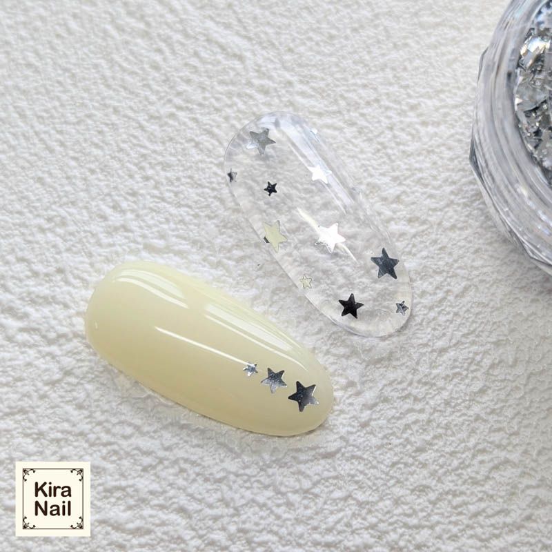 HOLOGRAM 星 3種ミックス ケース入 シルバー【ゆうパケット】