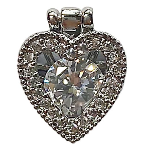 オープンロケット ストーンインハート シルバー【ゆうパケット】