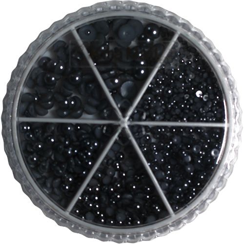 パールセット ハーフラウンド(6サイズ) ダークグレイ【お取り寄せ】【ゆうパケット】