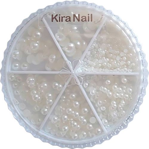 パールセット ハーフラウンド(6サイズ) オフホワイト【ゆうパケット】