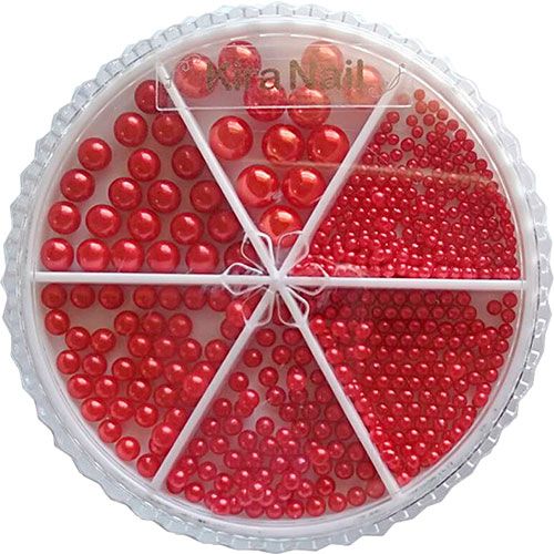 パールセット ラウンド(6サイズ) レッド【お取り寄せ】【ゆうパケット】