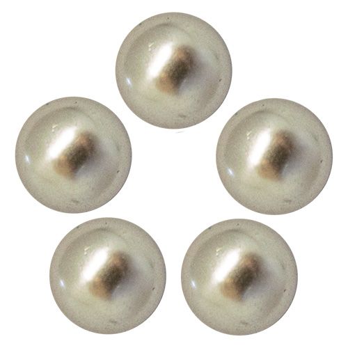 つやパール クォーターカット8mm(10個) ホワイトゴールド【お取り寄せ】【ゆうパケット】