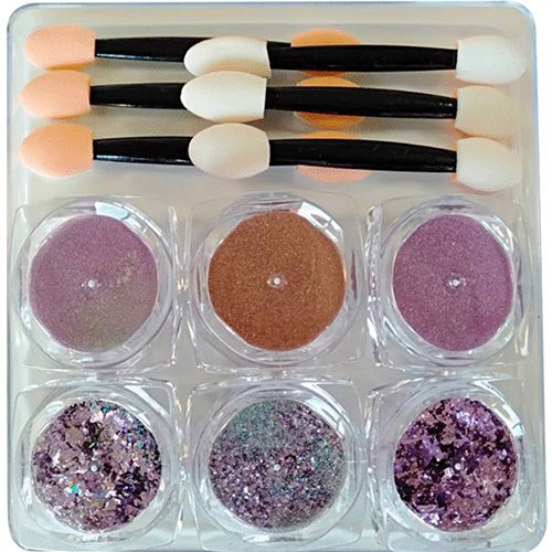 ミラー&フレークアソートセット パープル(チップ付き)【お取り寄せ】【ゆうパケット】