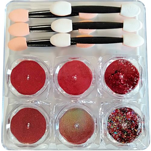 ミラー&フレークアソートセット レッド(チップ付き)【お取り寄せ】【ゆうパケット】