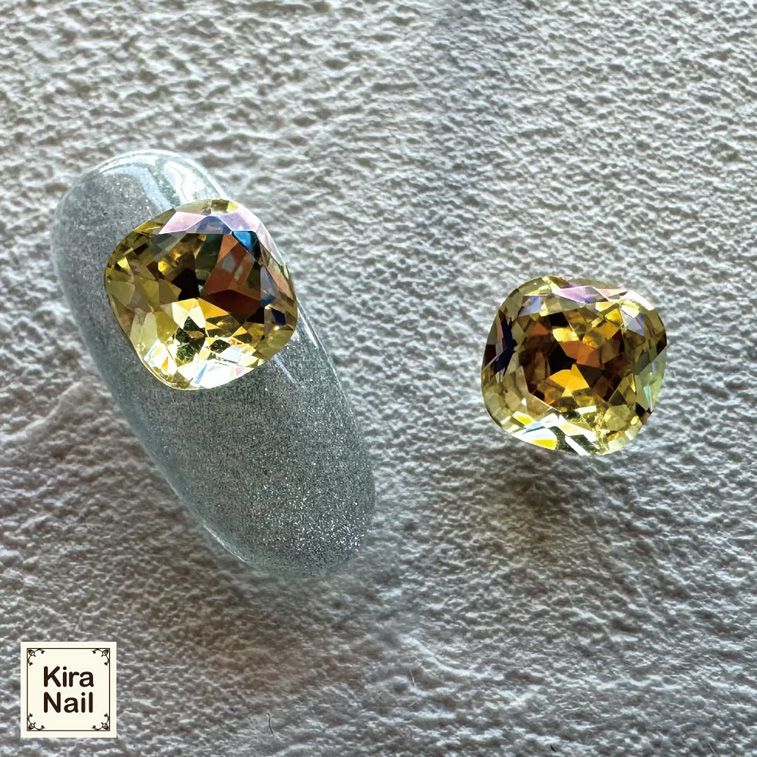 スクエアドロップストーン エリザ イエローオーロラ【ゆうパケット】